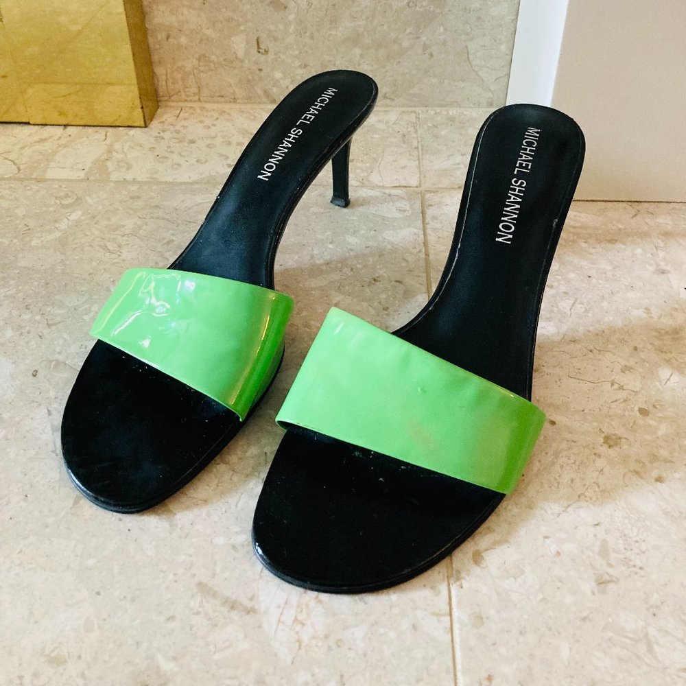 Michael Shannon Lime Green Heeled Slides